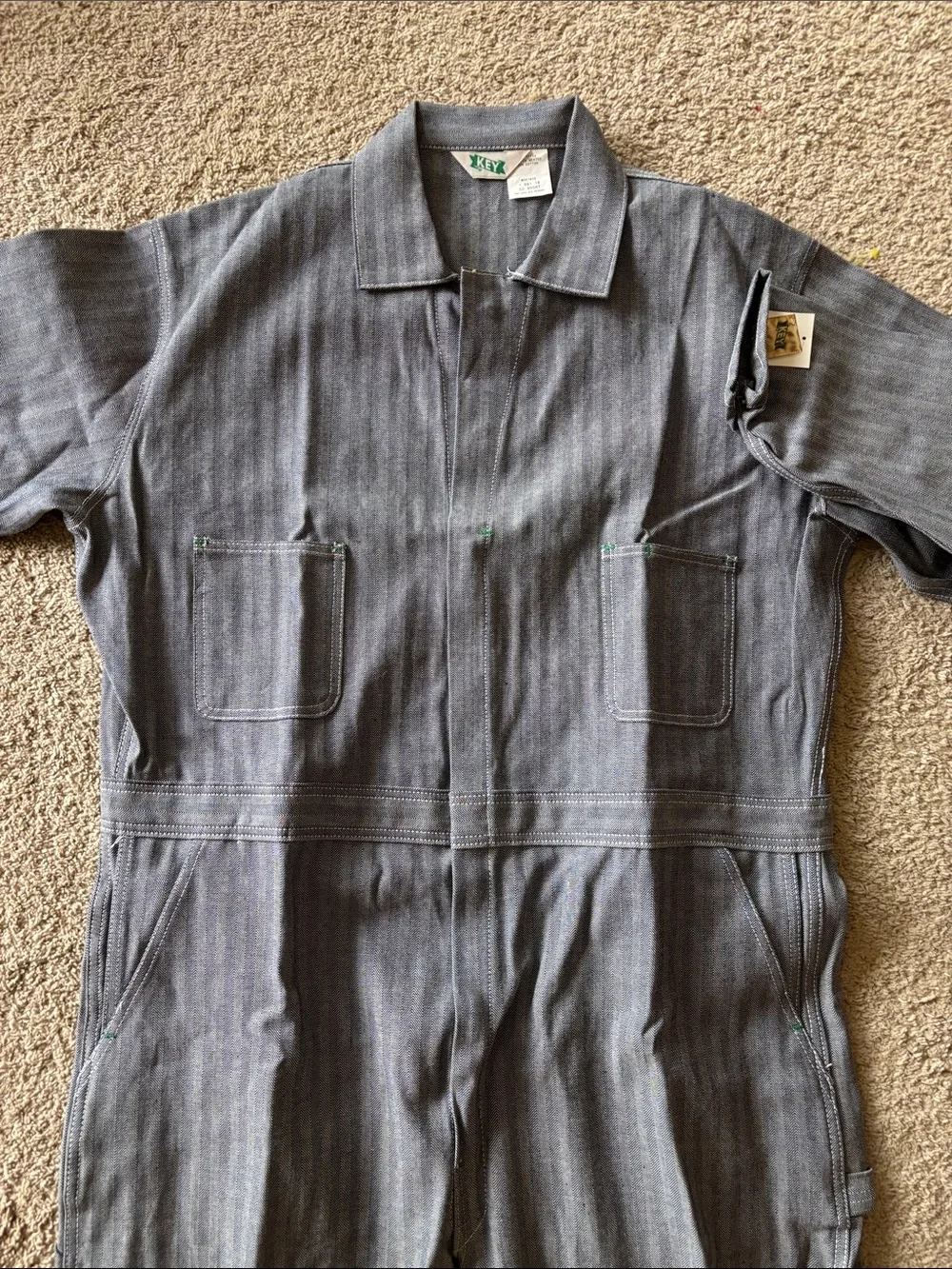 NWT Key Deluxe Unlined Long Sleeve Coveralls Sz 50 Short Men’s vintage tailgate